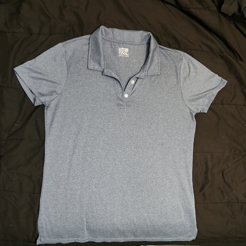 Heathered Blue Polo Shirt